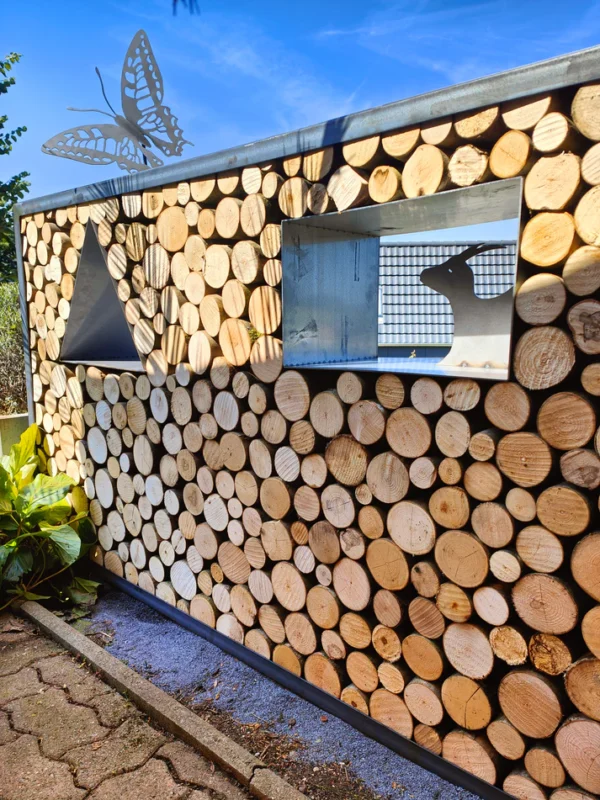 Kaminholzregal Rost «Nature Log», 100-200 x 35 x 180 cm - Image 11