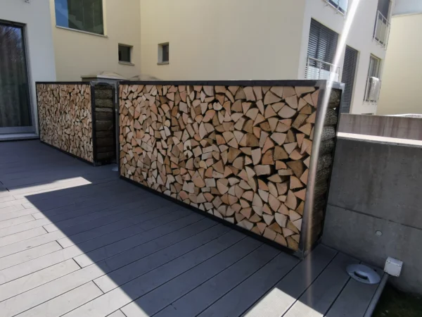 Kaminholzregal Rost «Nature Log», 100-200 x 35 x 180 cm - Image 20