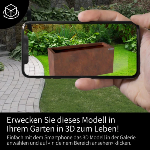 Blumenkasten Rost «Element Box», 100-150 x 35 x 45 cm - Image 5