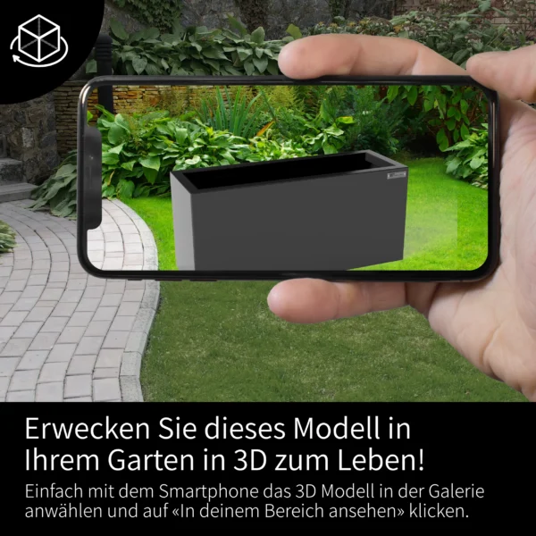 Blumenkasten Schwarz «Element Tinted», 100-150 x 35 x 45 cm - Image 5