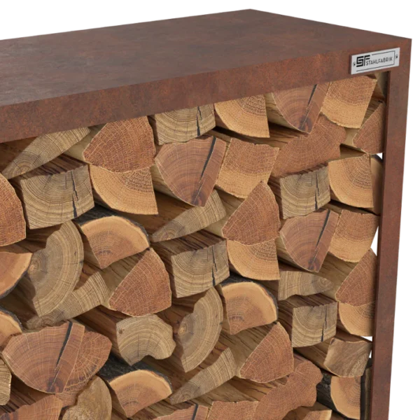 Kaminholzregal Rost «Nature Log», 100-200 x 35 x 180 cm - Image 4