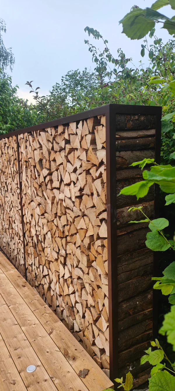 Kaminholzregal Rost «Nature Log», 100-200 x 35 x 180 cm - Image 9