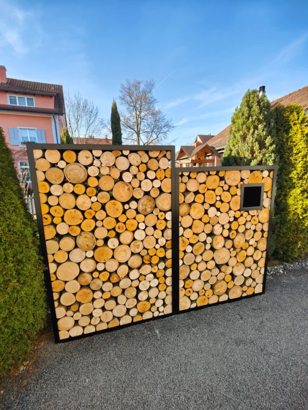Kaminholzregal Anthrazit «Coal Craft», 100-200 x 35 x 180 cm - Image 12