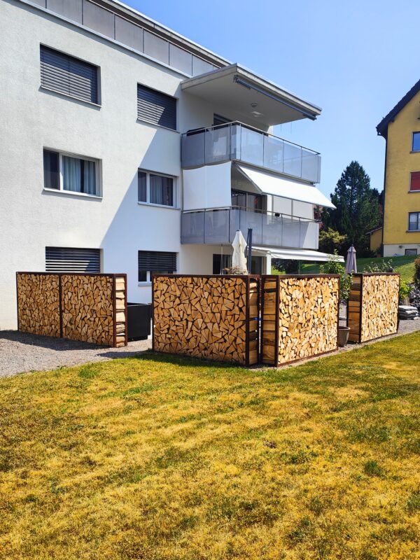 Kaminholzregal Anthrazit «Coal Craft», 100-200 x 35 x 180 cm - Image 13