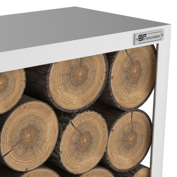 Kaminholzregal Edelstahl «Elite Steel», 100-200 x 35 x 180 cm - Image 4