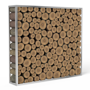 Kaminholzregal Edelstahl «Elite Steel», 100-200 x 35 x 180 cm