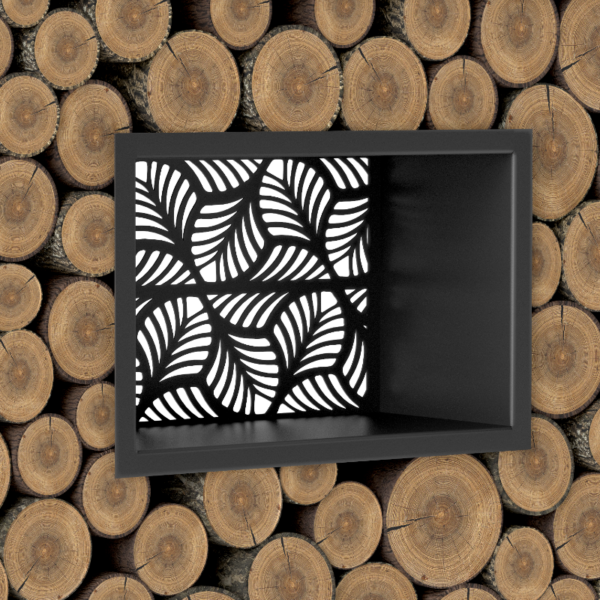Fenster mit Muster Kaminholzregal Schwarz «Tinted Log» - Image 4