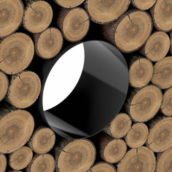 Fenster rund Kaminholzregal Schwarz «Tinted Log» - Image 2