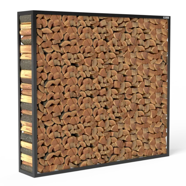 Kaminholzregal Schwarz «Tinted Log», 100-200 x 35 x 180 cm - Image 3