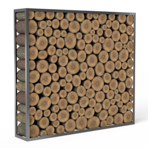 Kaminholzregal Anthrazit «Coal Craft», 100-200 x 35 x 180 cm