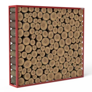 Kaminholzregal Weinrot «Bordeaux Blend», 100-200 x 35 x 180 cm