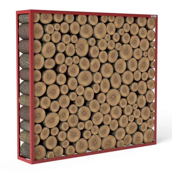 Kaminholzregal Weinrot «Bordeaux Blend», 100-200 x 35 x 180 cm