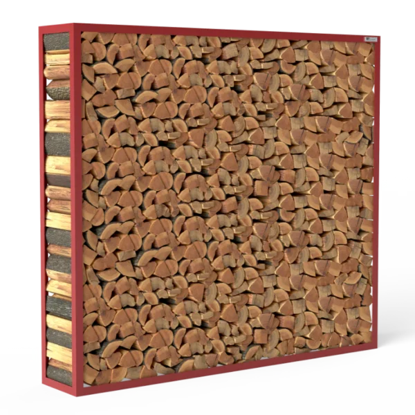 Kaminholzregal Weinrot «Bordeaux Blend», 100-200 x 35 x 180 cm - Image 3