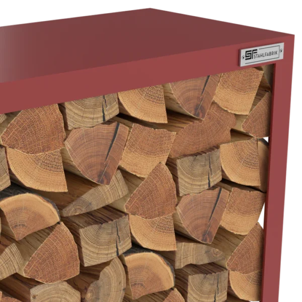 Kaminholzregal Weinrot «Bordeaux Blend», 100-200 x 35 x 180 cm - Image 4
